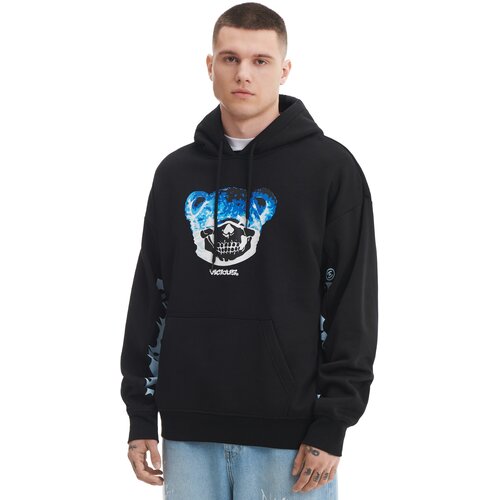 Cropp muška majica s kapuljačom - Crna  4433W-99X Cijene