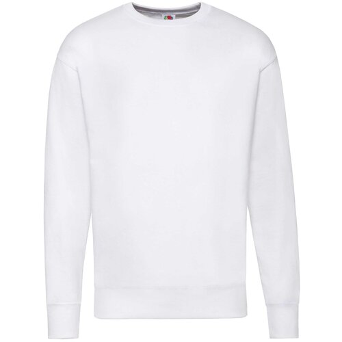 Fruit Of The Loom White Men's Sweatshirt Lightweight Set-in-Sweat Sweat Cene