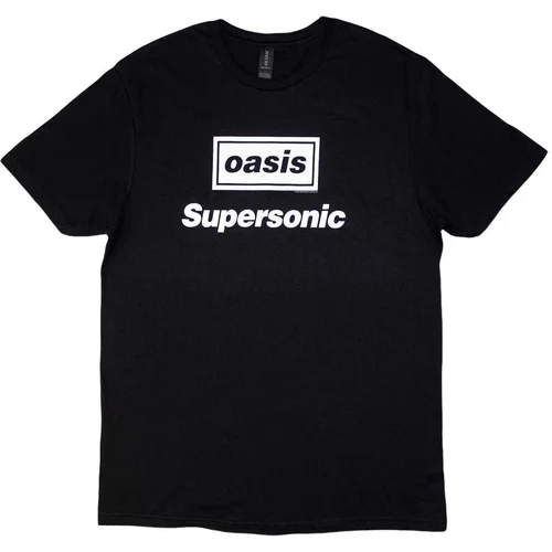 Oasis Majica Supersonic Title Unisex Black XL