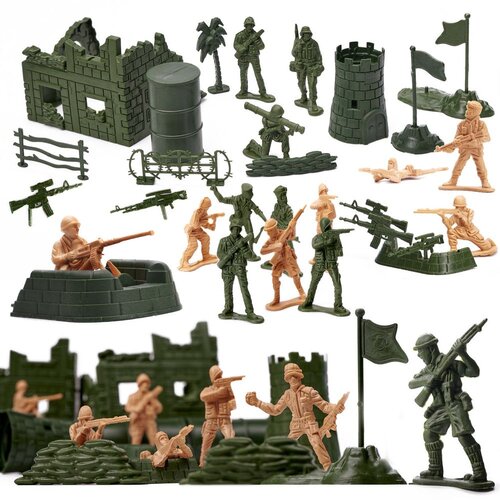  Set figurica za vojnu bazu 114 elemenata Slike