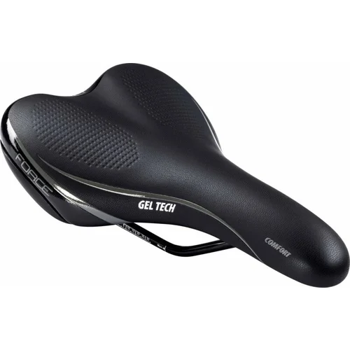 Force Comfort Gel Tech Saddle Black Nehrđajući čelik Sjedalo