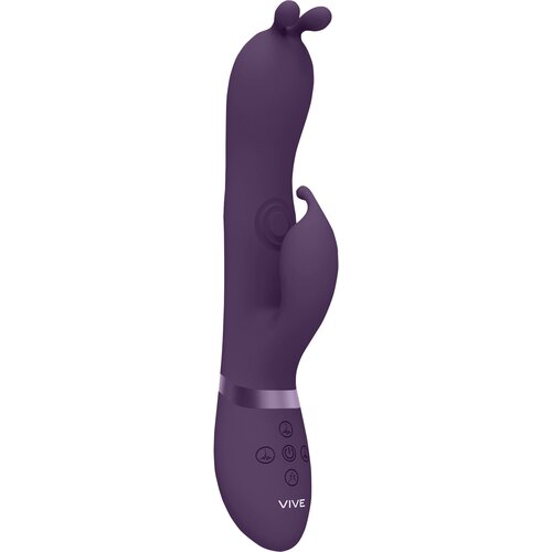 VIVE Gada Vibrating Bunny Ear G-Spot Rabbit with Pulse Wave Shaft Purple Cene