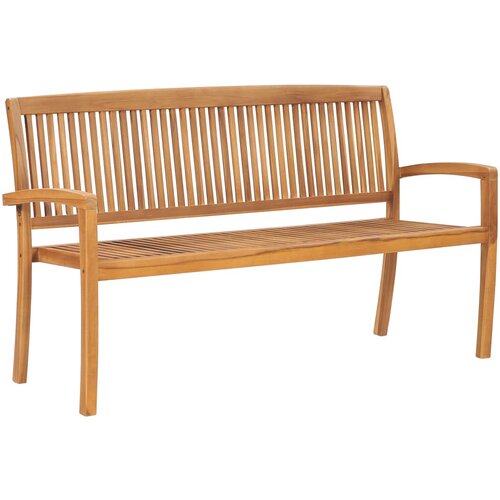 VidaXL Vrtna klop za tri osebe 159 cm trdna tikovina Slike