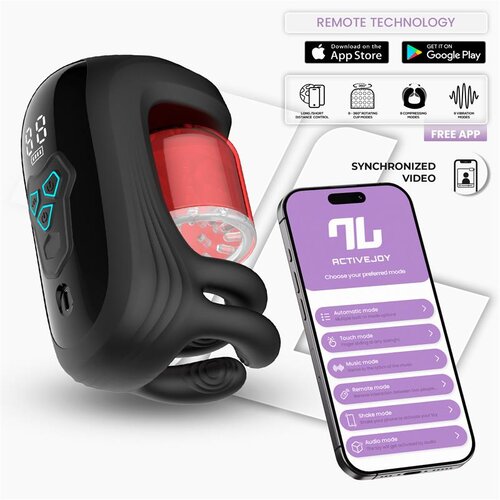 INTOYOU App Series Torky Compressing Rotating Masturbator with App Black Cijene