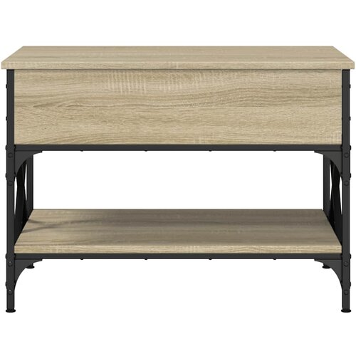  Stolić za kavu boja hrasta sonome 70x50x50 cm od drva i metala Slike
