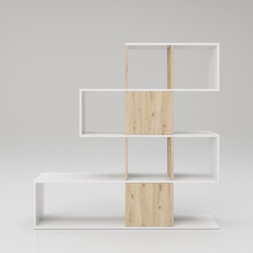 MID.YOU PREDELNA STENA 132/132/31 cm bela, hrast artisan Cene