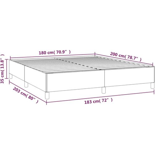 VidaXL Krevet s oprugama i madracem tamnosmeđi 180x200 cm tkanina Slike