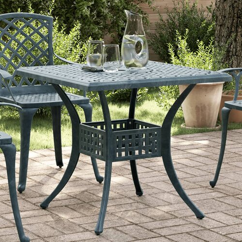 vidaXL Vrtna miza zelena 80x80x75 cm liti aluminij Cene