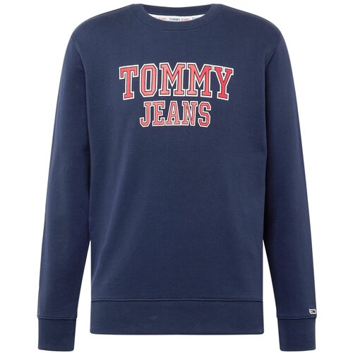 Tommy Jeans Sweater majica mornarsko plava / lubenica roza / bijela Cene