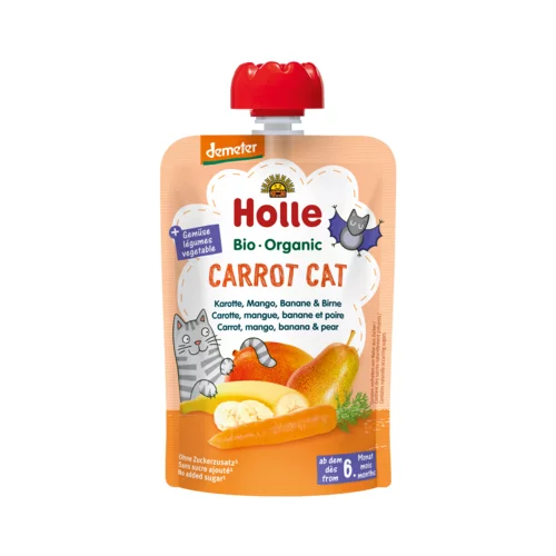 Holle Sadni pire "Carrot Cat - s korenčkom, mangom, banano in hruško"