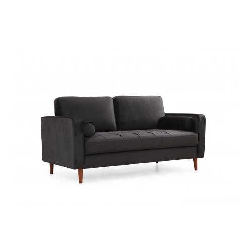  Rome - Black BlackOak 2-Seat Sofa Slike