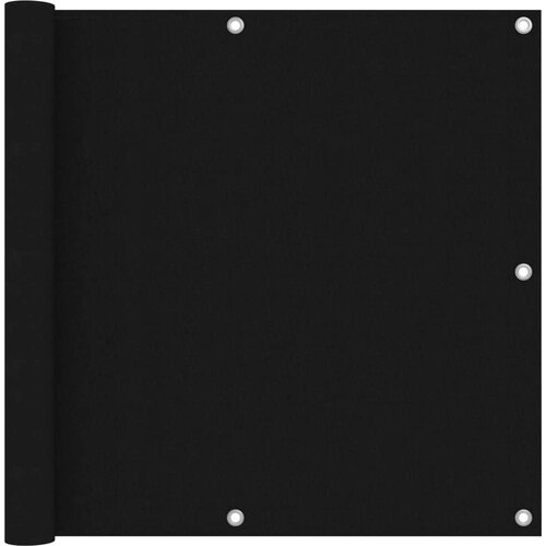 Balkonski zastor crni 90 x 300 cm od tkanine Oxford Cijene