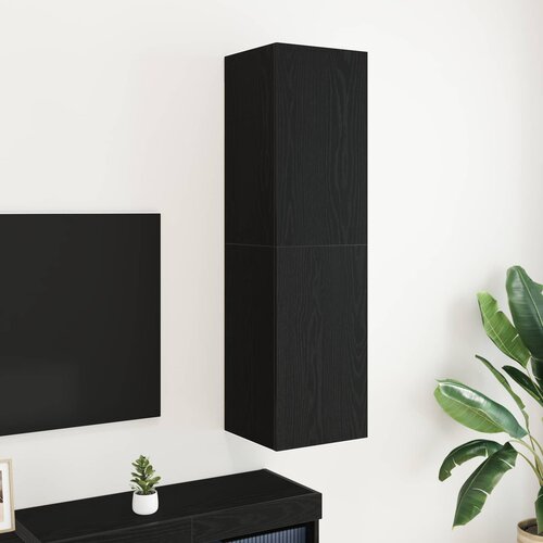 TV Kabinet za Zid Zidne Crni hrast 30,5 x 30 x 110 cm Cene