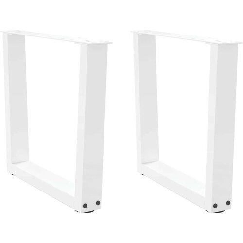  Noge jedilne mize V-oblike 2 kosa Bela 50x(42-43,3) cm Jeklo Cene