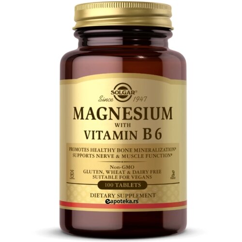 Solgar magnezijum sa vitaminom B6 A100 Cene
