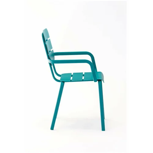 Ezeis Set od 4 plave vrtne stolice s naslonima za ruke Alicante