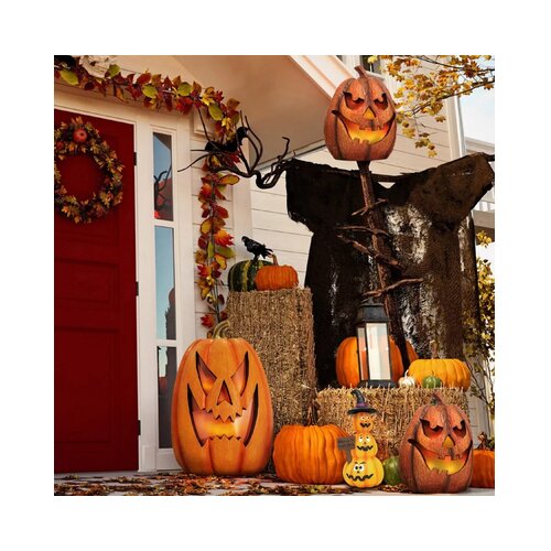 Home Dekorativna rasvjeta, Halloween LED lampa, bundeva - DD59029, Bijela Slike