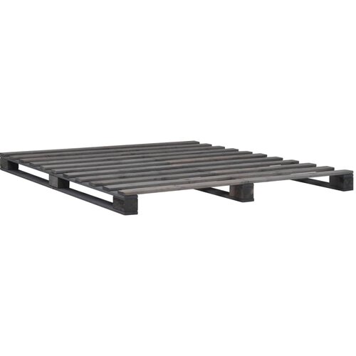  Okvir za krevet od paleta od masivne borovine sivi 180 x 200 cm Slike