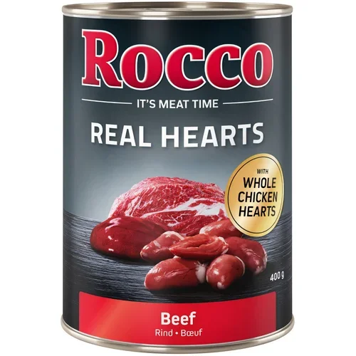 Rocco Varčno pakiranje Real Hearts 24 x 400 g - Mix: Govedina in Piščanec