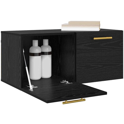  Ormar za Zid Crni hrast 80 x 36.5 x 35 cm Konstruirano drvo Slike