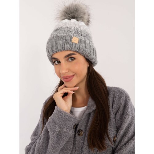 Fashion Hunters Grey women's knitted winter hat RUE PARIS Slike