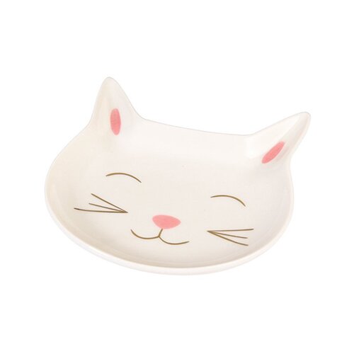 REX International Okrasen porcelanast krožnik Cat Face Cene