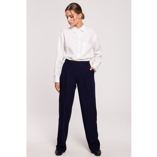 Stylove Woman&amp;#039;s Trousers S283 Navy Blue Slike