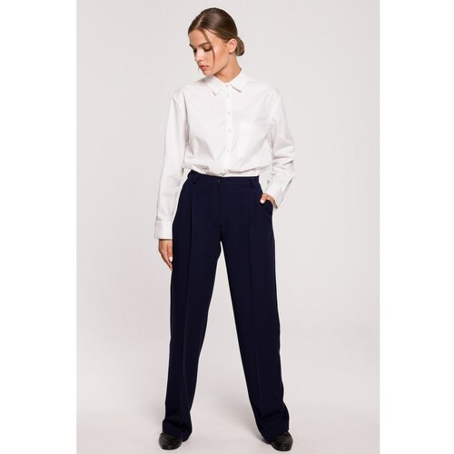 Stylove Woman's Trousers S283 Navy Blue Slike