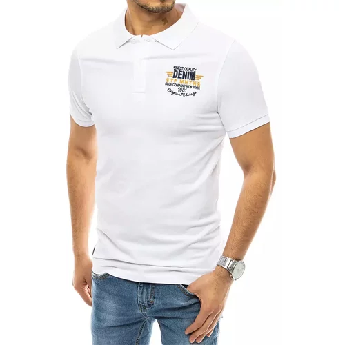 DStreet Polo shirt with embroidery white PX0416