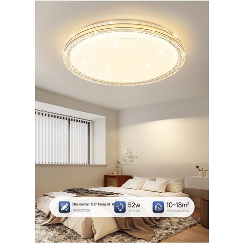  Sanxingzhaoming Plafonska lampa LED, 52 W, Bela Slike