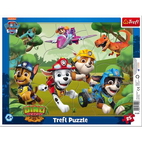 Trefl Sestavljanka z okvirjem, 25 kosov - Paw Patrol - Dino Rescue - 1 kos Cene
