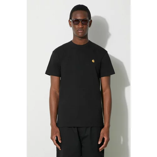 Carhartt WIP Pamučna majica S/S Chase T-Shirt za muškarce, boja: crna, bez uzorka, I026391.00FXX