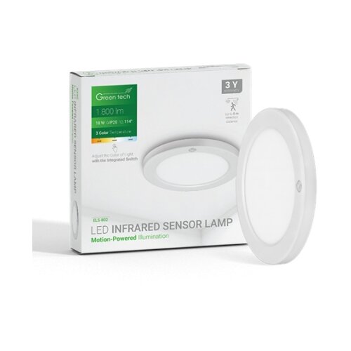 Greentech led plafonjera sa senzorom 18w 3/1 ( ELS-802 ) Cene