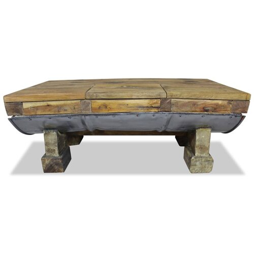 Maison Chic Klubska mizica - kavna mizica - Nizka mizica me&amp;scaron;anega recikliranega lesa 90x50x35 cm, (21755151) Slike