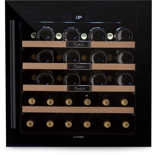 Klarstein Vinsider 36 Built-In Uno, ugradbeni ormarić za vino, 36 boca, 92 litre, nehrđajući čelik Cijene