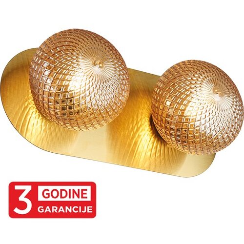 Mitea zidna lampa staro zlato prisma MAW9526-2 2xG9 + amber 3Y Cene