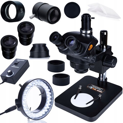 Rosfix CAPELLA PRO MSCP-T-PS1-B &ndash; TRINOKULARNI STEREOSKOPSKI MIKROSKOP 7&ndash;45X | ZOOM 0,7&ndash;5X, LED 56, C-MOUNT 25 MM, (5000036390) Cene