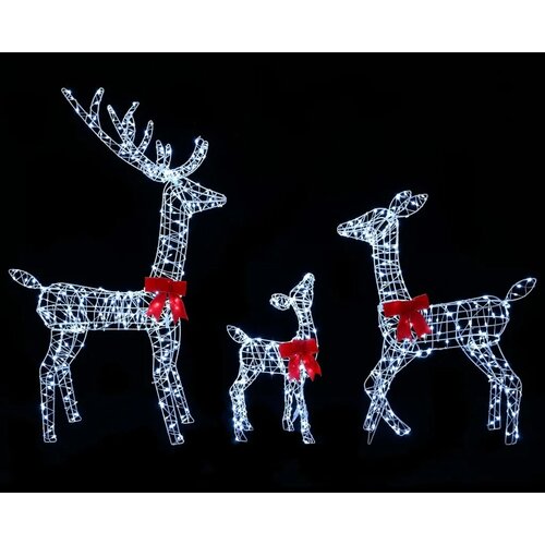  božična figura jelen, 700 LED, 3kos Slike