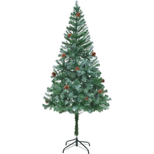 VidaXL Umjetno božićno drvce s stalakom Zelena 180 cm PVC i čelik Slike