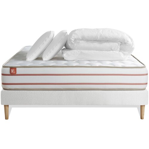 Marmottes & Co Celoten paket za posteljo - Vzmetnica 200x200 cm + vzmetnica z letvami (komplet) + 2 vzglavnika + odeja - Le Doux, (21613612) Cene