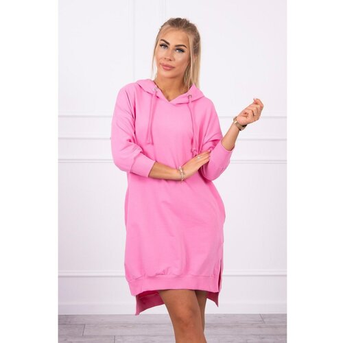 Kesi Dress with a hood and longer back light pink Slike