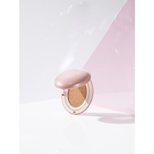 TIRTIR Mask Fit Aura Cushion Mini matirajoči tekoči puder v gobici odtenek 21C Cool Ivory 4.5 g Slike