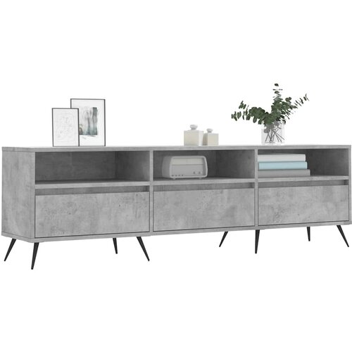  TV ormarić boja betona 150x30x44,5 cm od konstruiranog drva Siva Slike