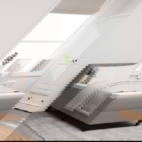  Uzglavlje s dušekom Taupe 80x200 cm Tkanina Cijene