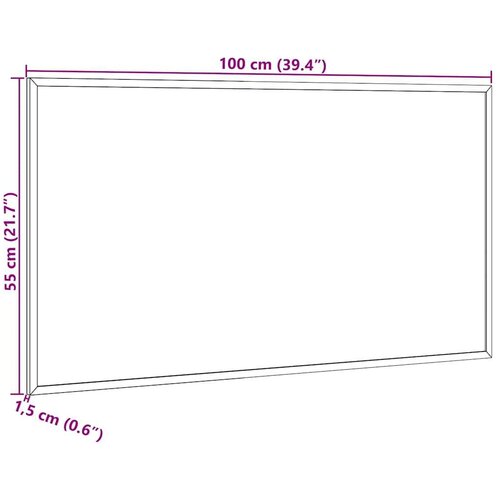 VidaXL Magnetska bijela ploča s okvirom od punog borovine 100x55 cm Slike