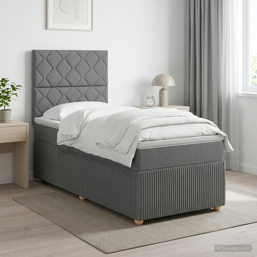  Boxspring krevet s madracem Tamnosiva 80 x 200 cm Tkanina Cijene