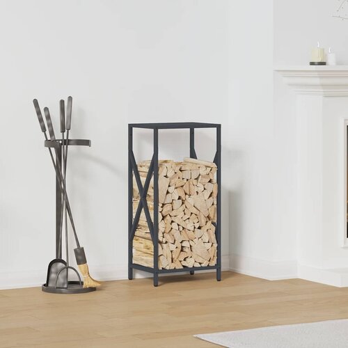 vidaXL Stojalo za drva antracit 34x25x70 cm Hladno valjano jeklo Cene