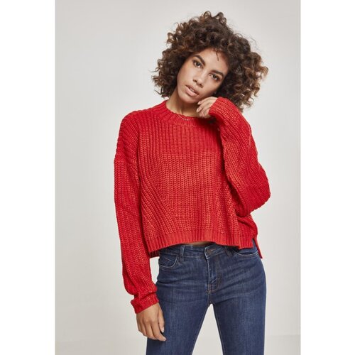 Urban Classics Ladies Wide Oversize Sweater fire red Slike