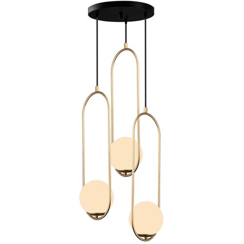 Squid Lighting Zlata viseča svetilka Arch, vi&amp;scaron;ina 146 cm Slike