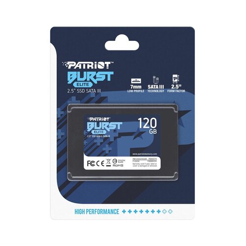 Patriot SSD Burst Elite 2,5 120GB SATA3 450/320MB/s PBE120GS25SSDR SSD Slike